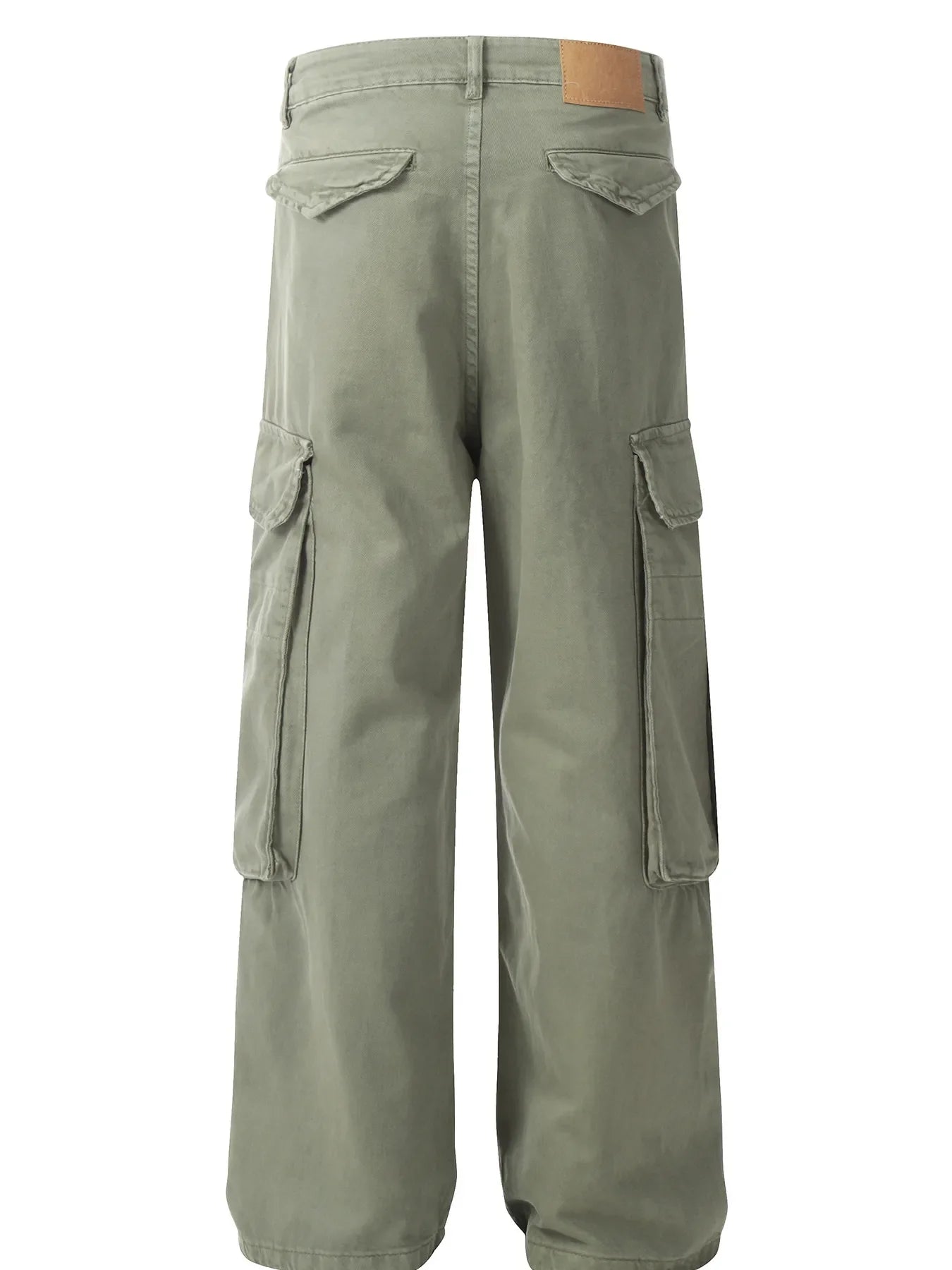 Men's Wide Leg Cargo Jeans with Multi Pockets