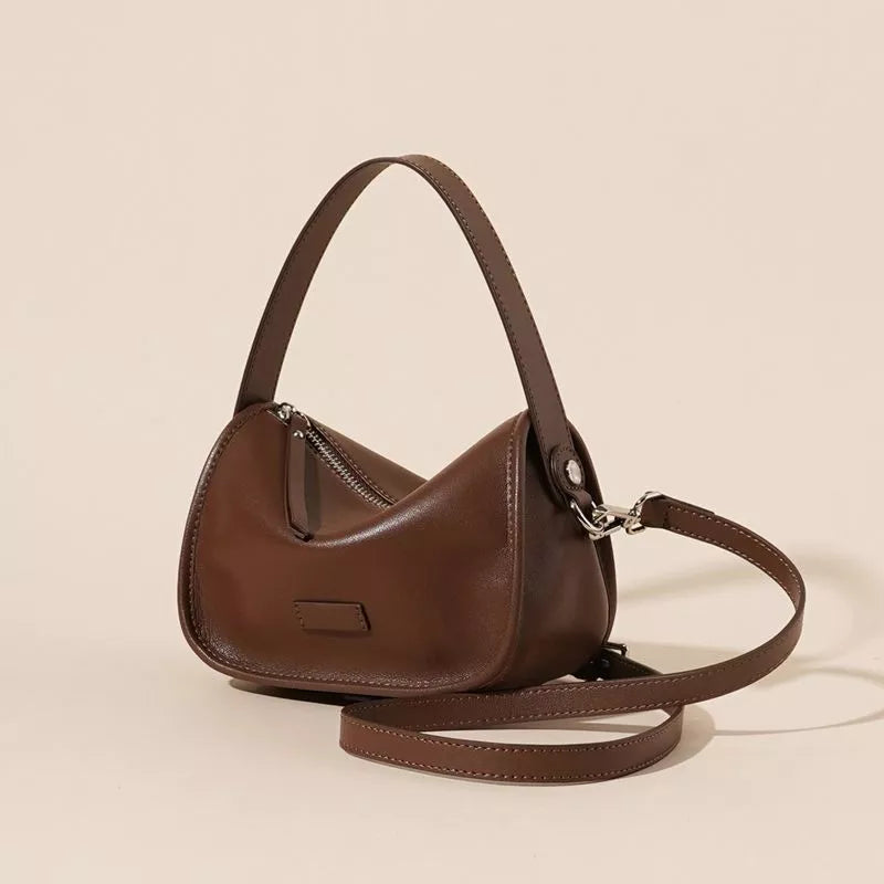 Adjustable Strap Leather Crossbody Bag