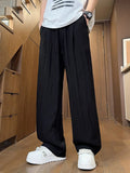 Men's Full Size Drawstring Wide Leg Casual Pants Plus Size
