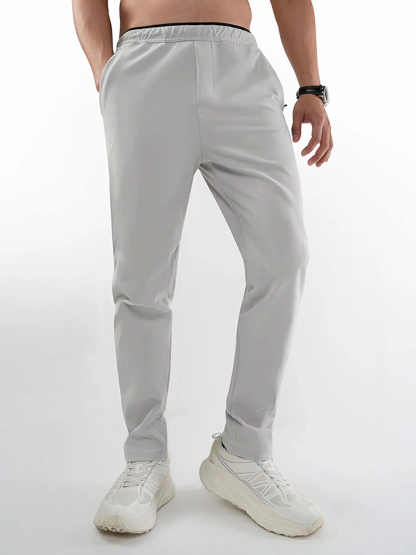 Men's Plus Size Elastic Waist Pocketed Pants