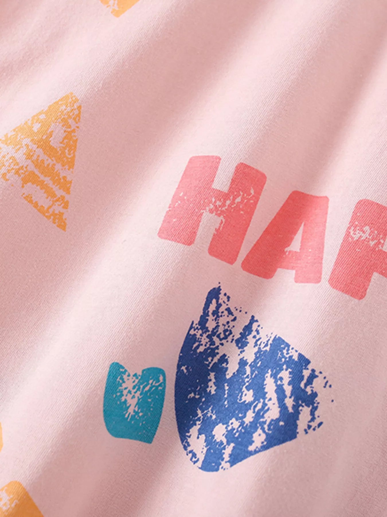 Children's Happy Print Top and Shorts Set