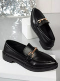 Point Toe Block Heels Loafers