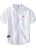 Men's Plus Size Button Up Short Sleeve Shirt
