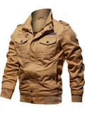 Men's Plus Size Zip Up Lightweight Bomber Jacket