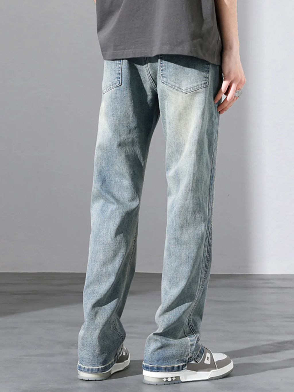 Men's Full Size Straight Leg Jeans Plus Size