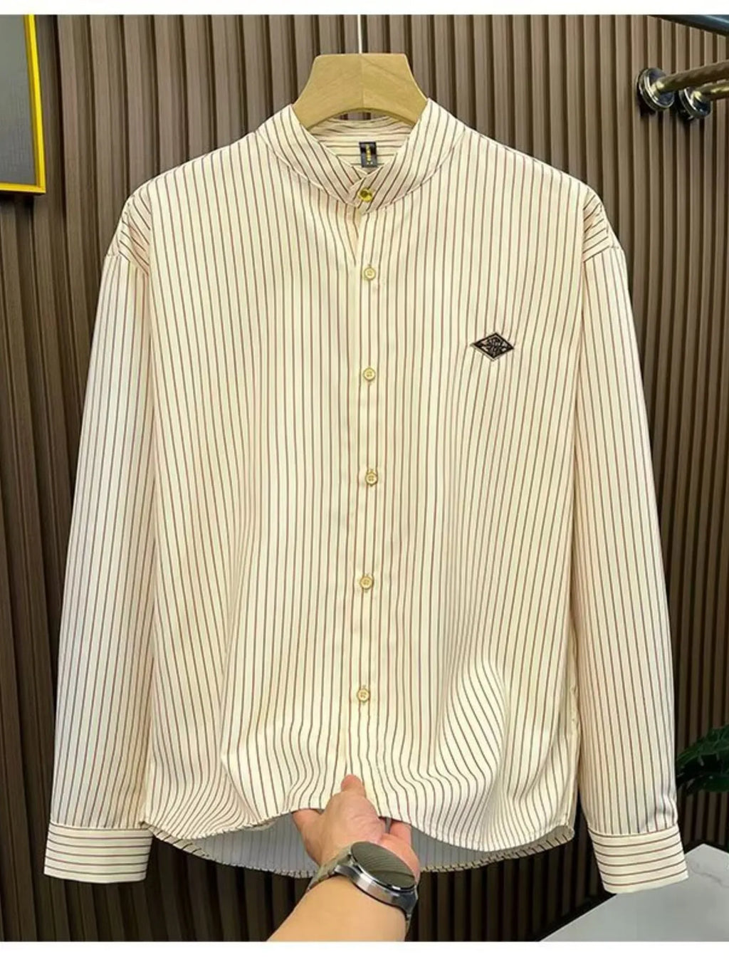 Men's Striped Button-Down Shirt