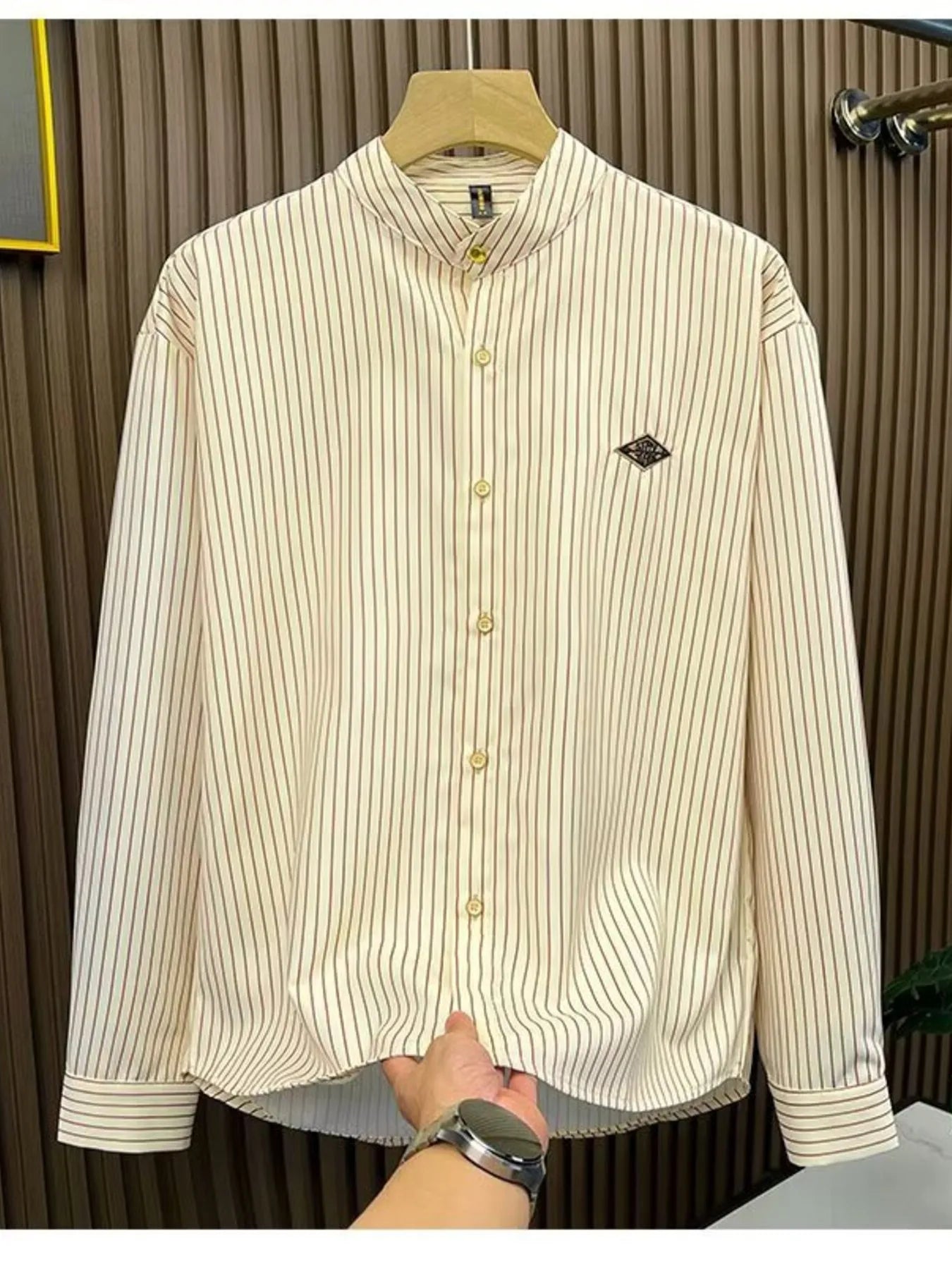 Men's Striped Button-Down Shirt