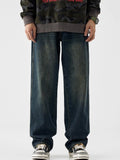 Men's Vintage Wash Wide Leg Jeans