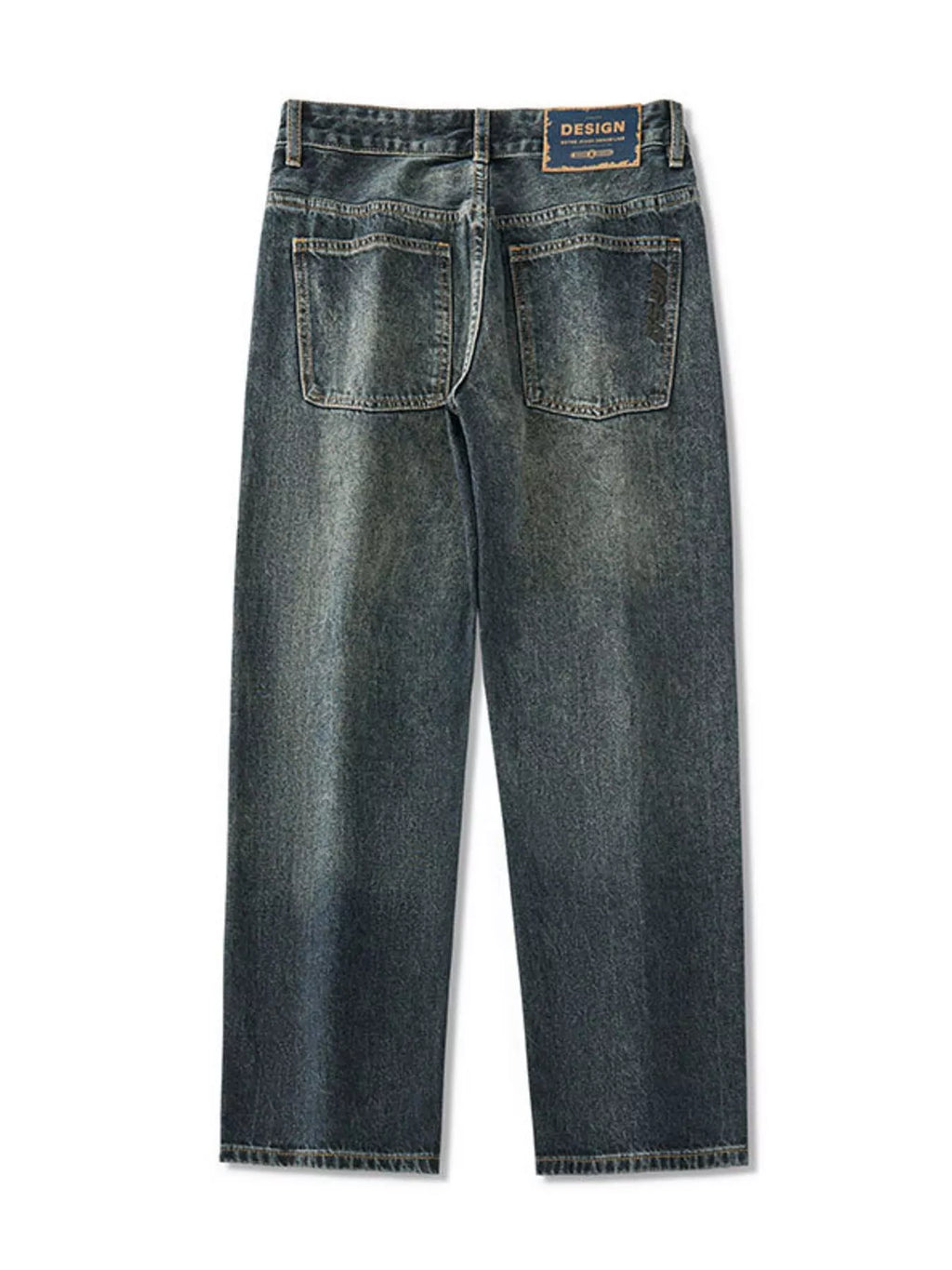Men's Vintage Wash Wide Leg Jeans