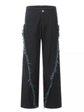 Men's Fringe Wide Leg Pants