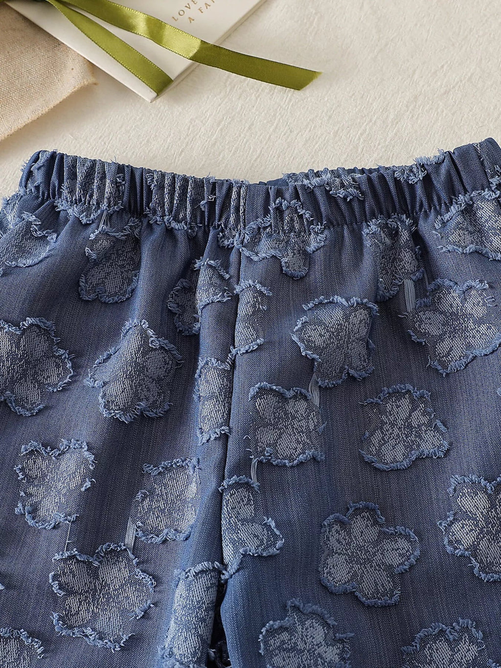 Children's Flower Round Neck Tank and Pants Set