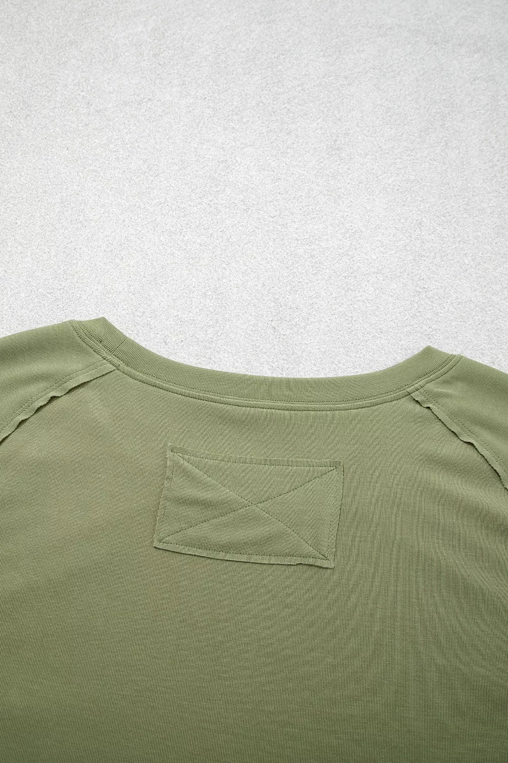 Long Sleeve Round Neck Paneling T-Shirt