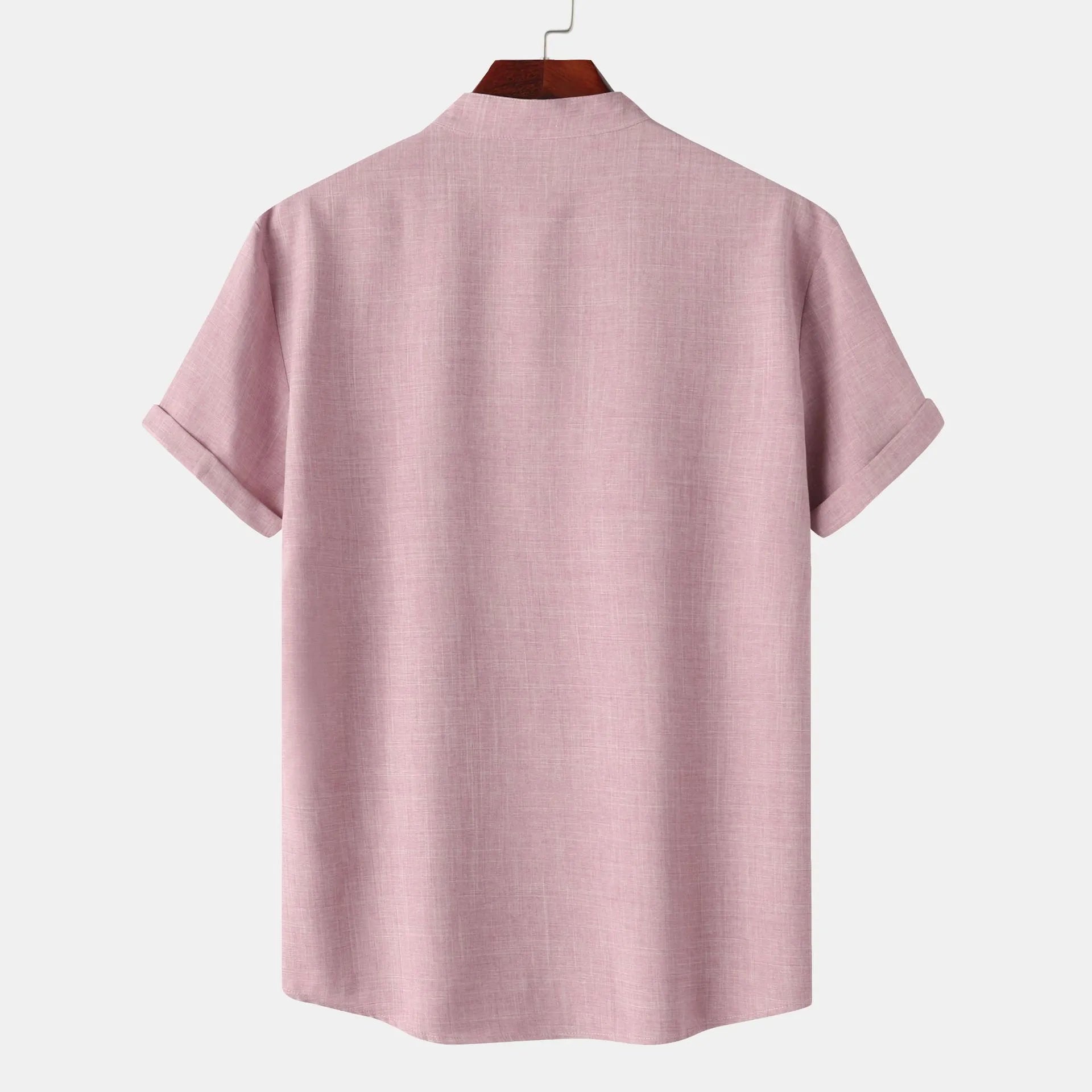 Men's Button Detail Short Sleeve Blouse