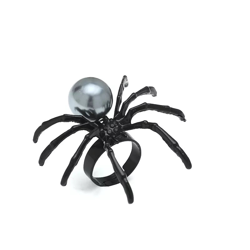 Halloween Spider Pearl Ring