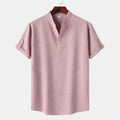 Men's Button Detail Short Sleeve Blouse