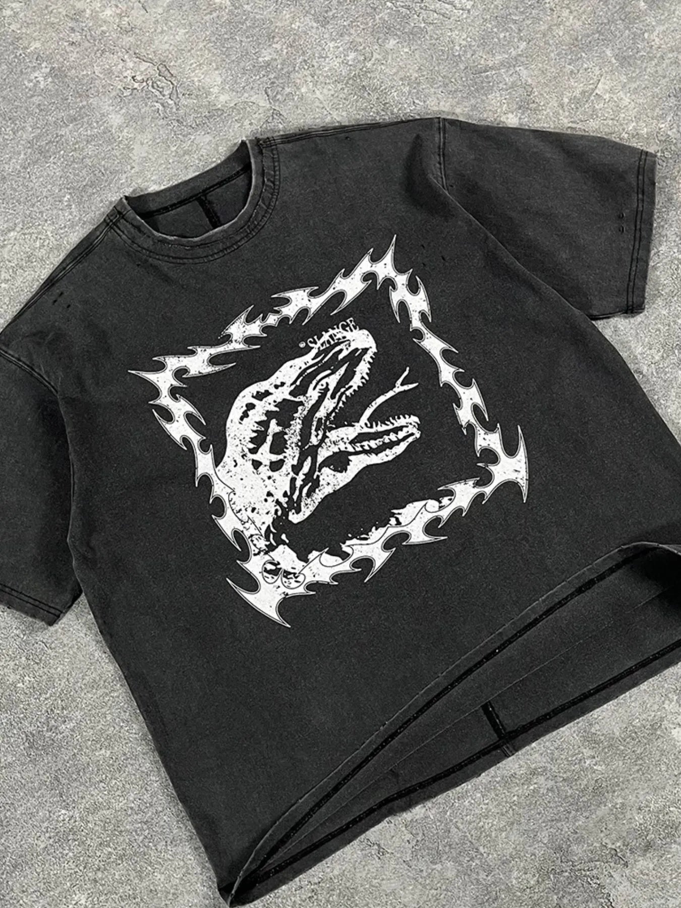 Men's Graphic Round Neck Short Sleeve T-Shirt