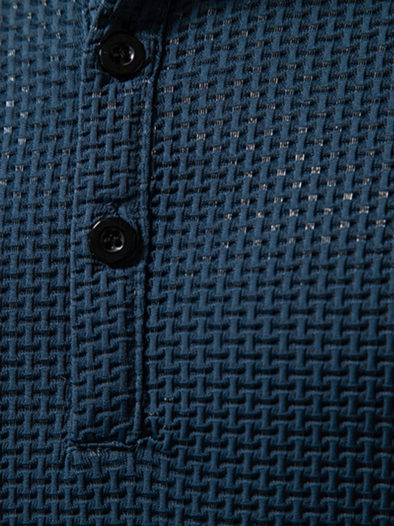 Men's Textured Henley Button Detail T-Shirt