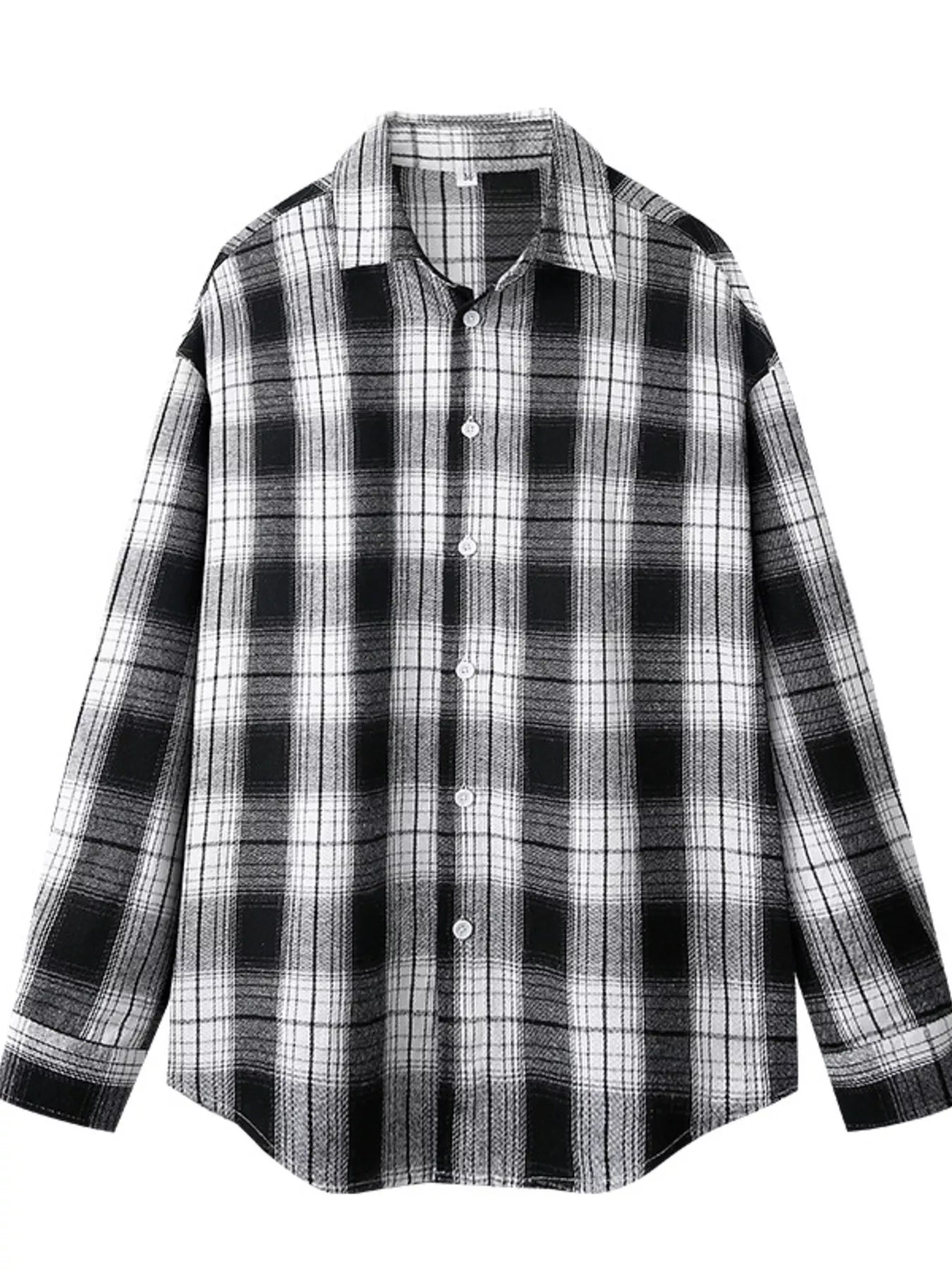 Men's Plus Size Casual Plaid Button Up Shirt