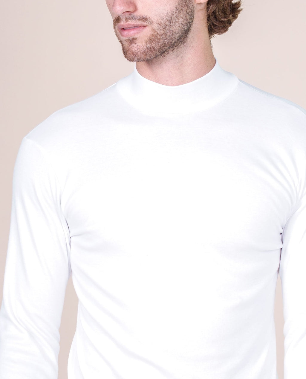 BASIC COTTON Free Spirit Premium Quality 100% Brushed/Fleece Cotton Men's Turtleneck Made in Italy (955)