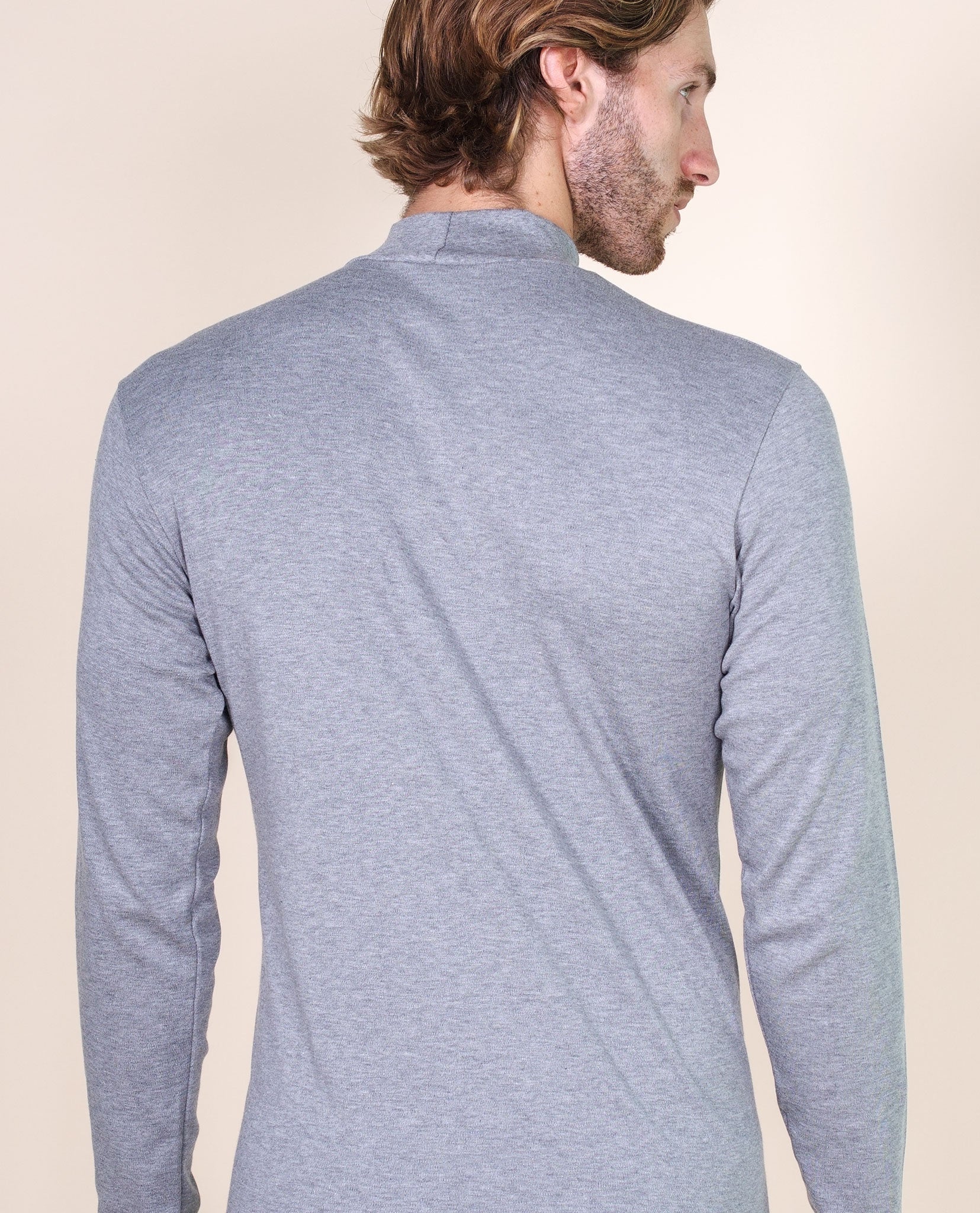 BASIC COTTON Free Spirit Premium Quality 100% Brushed/Fleece Cotton Men's Turtleneck Made in Italy (955)