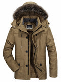Men's Plus Size Warm Fur Hooded Winter Coat