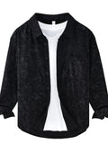 Men's Plus Size Button Up Long Sleeve Shirt