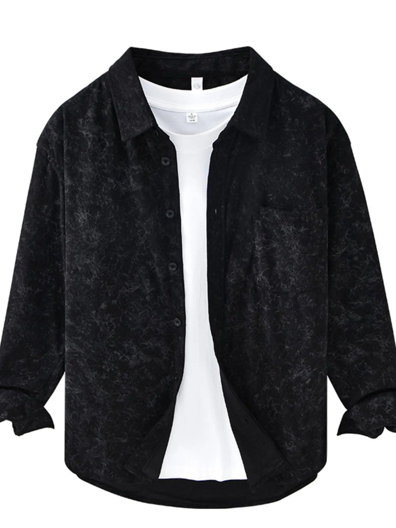 Men's Plus Size Button Up Long Sleeve Shirt