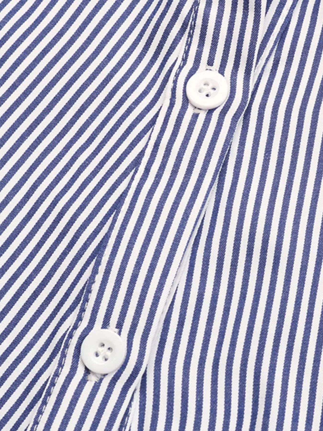 Striped Button-Up Shirt Dress