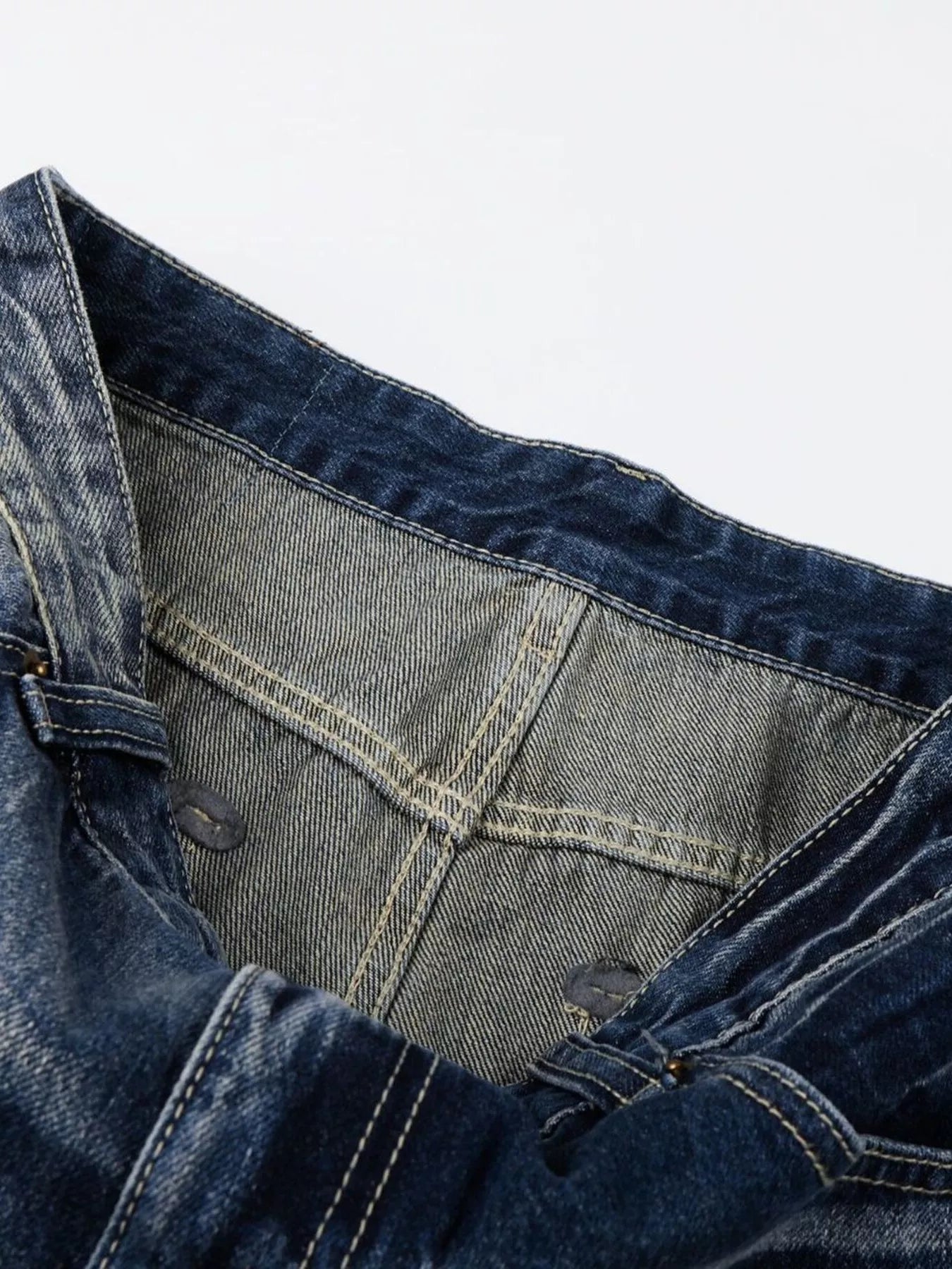 Men's Full Size Distressed Wide-Leg Bootcut Jeans Plus Size