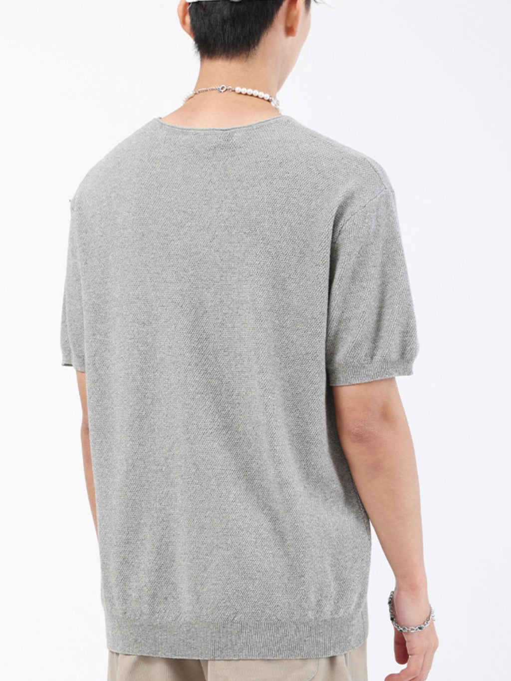 Men's Plus Size Casual Knit Short Sleeve T-Shirt