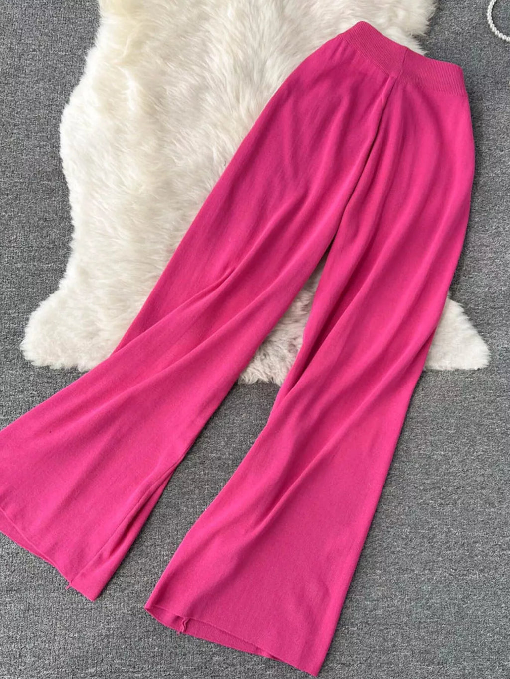 Short Sleeve Top and Wide Leg Pants Set
