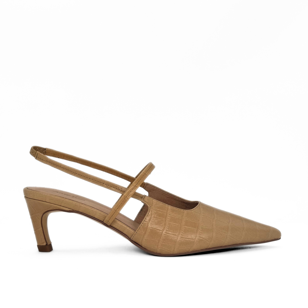 Connie Embossed Crocodile Heels