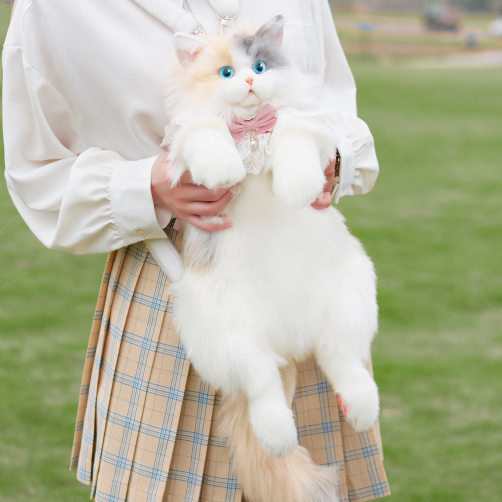 Fairy Light-calico Cat Backpack –Handmade Glowing Plush Gift