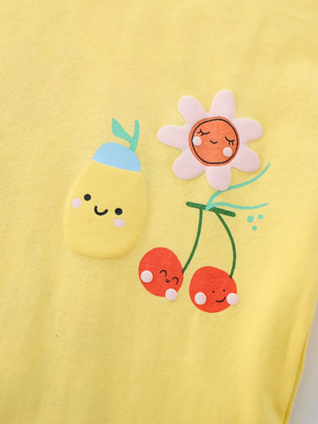 Children's Cartoon Fruit Tee and Shorts Set