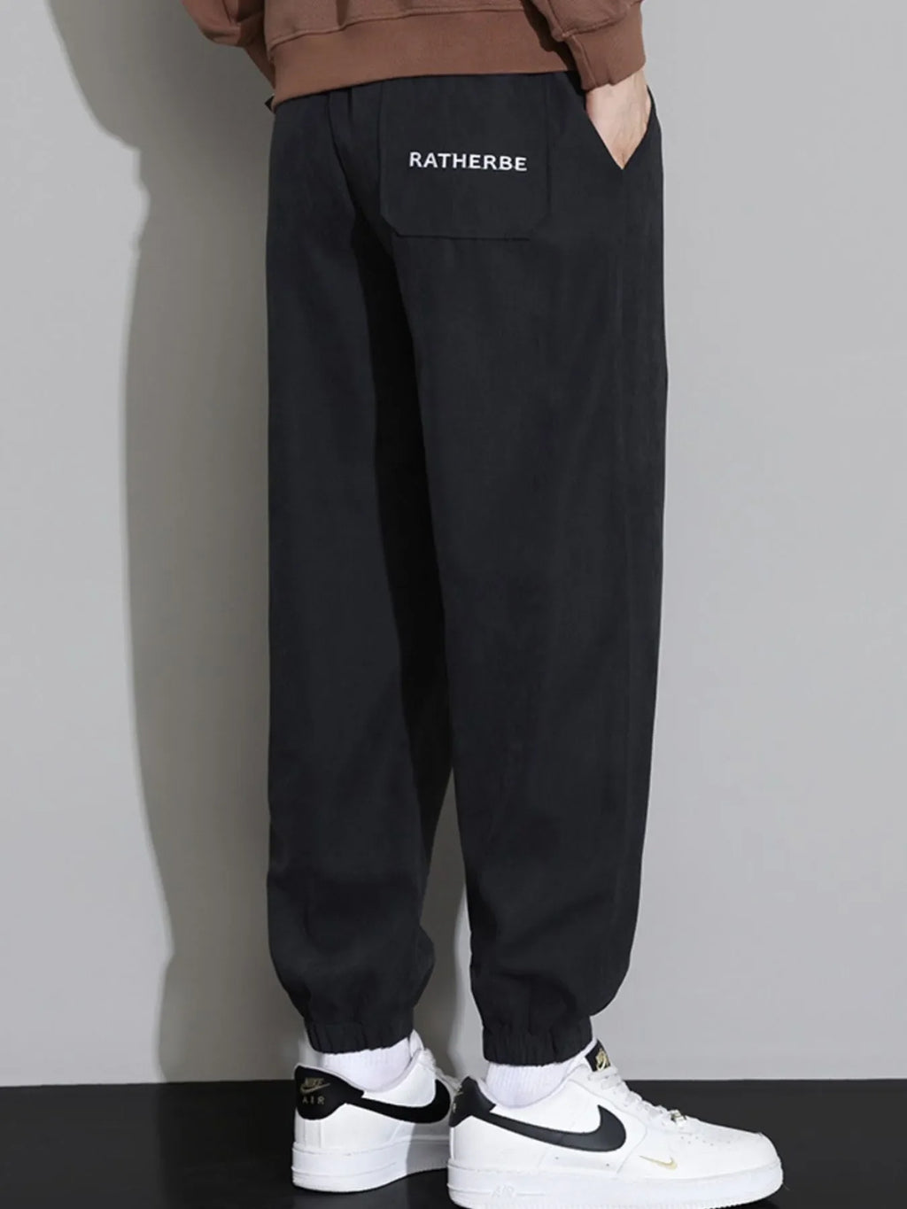 Men's Plus Size Drawstring Joggers with Side Pockets