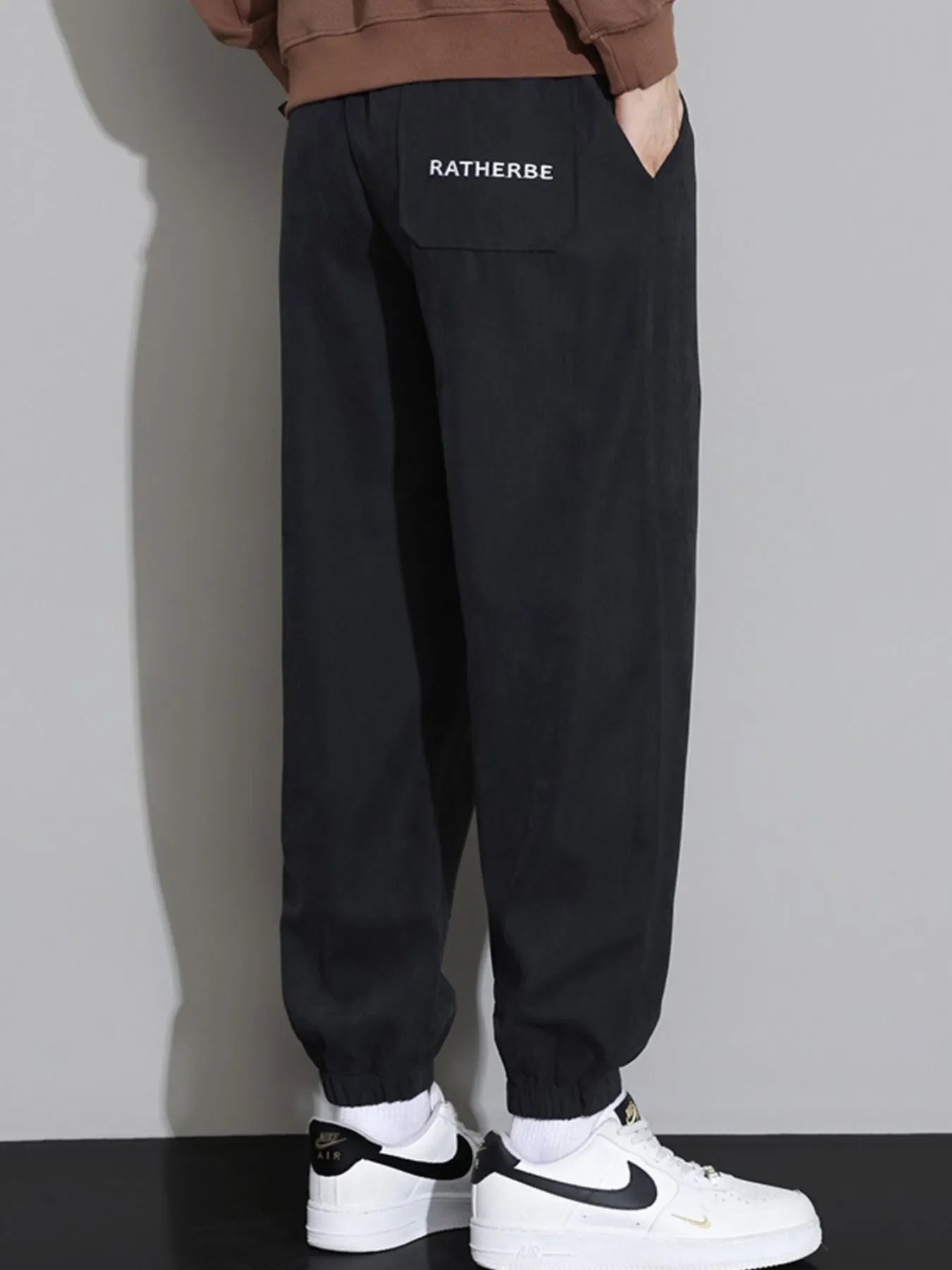 Men's Plus Size Drawstring Joggers with Side Pockets