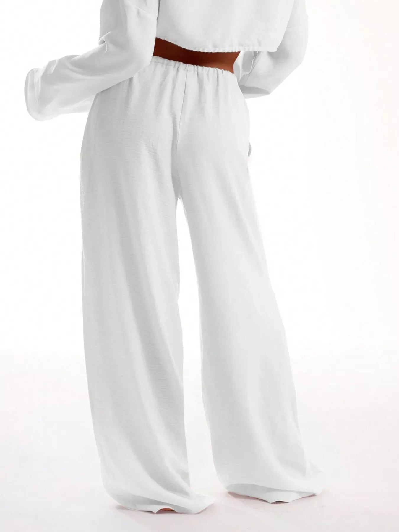 Drawstring Wide Leg Pants