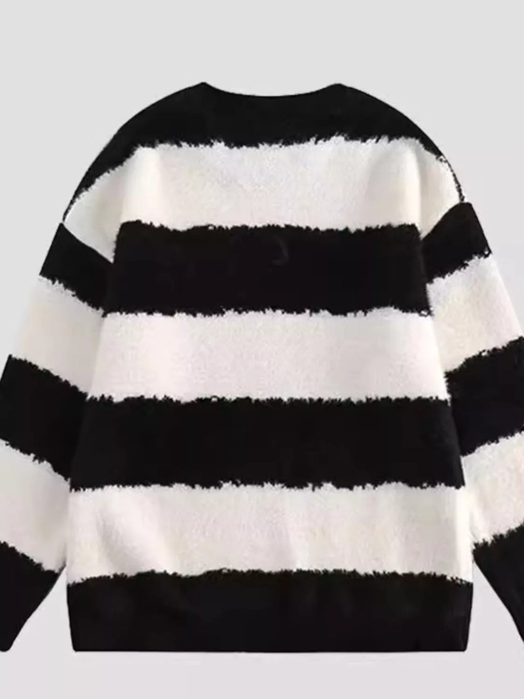 Men's Striped Knitted Long Sleeve Sweater