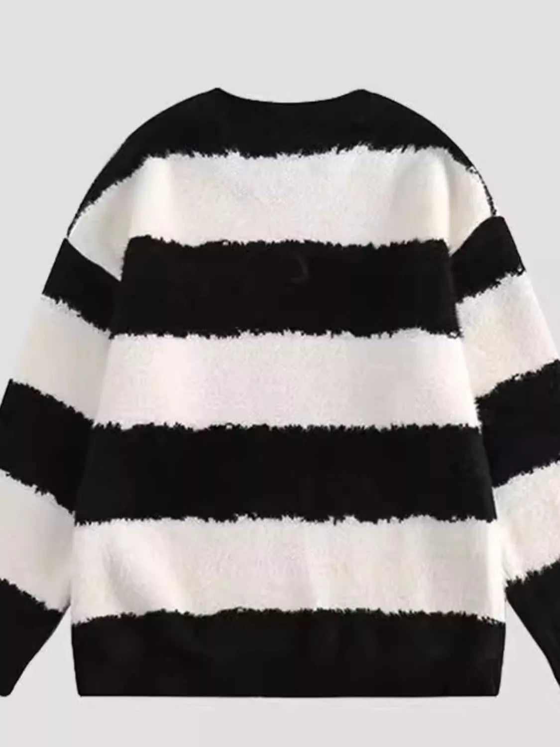 Men's Striped Knitted Long Sleeve Sweater