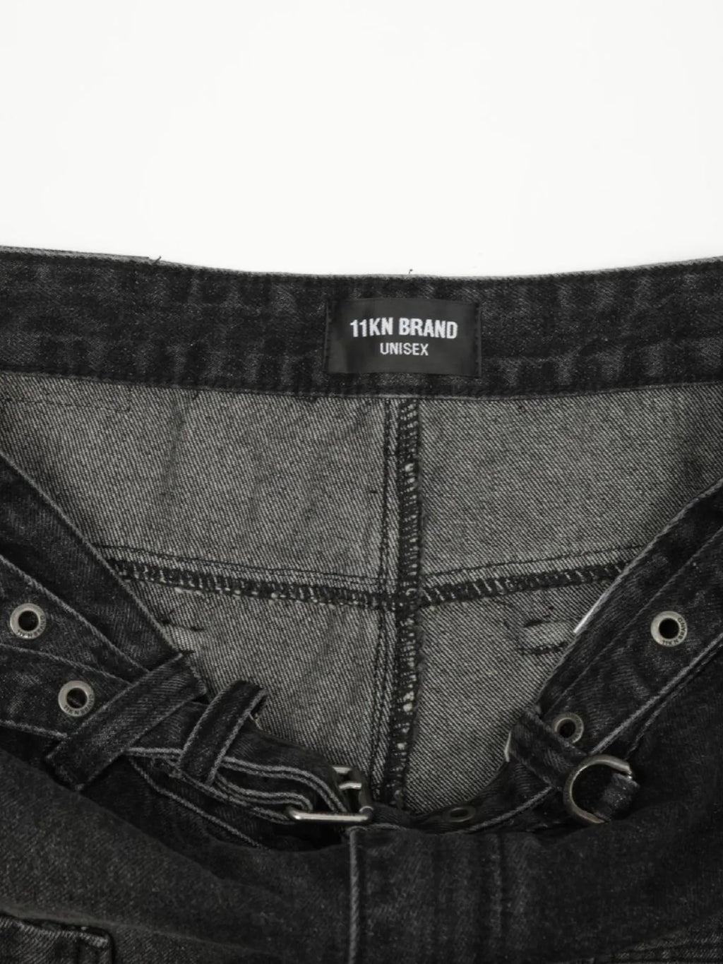 Men's Distressed Cargo Wide Leg Jeans