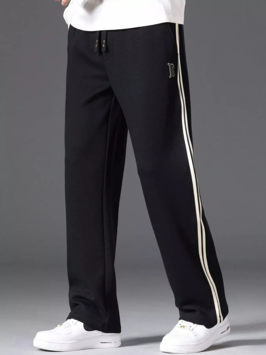 Men's Side Striped Casual Drawstring Pants