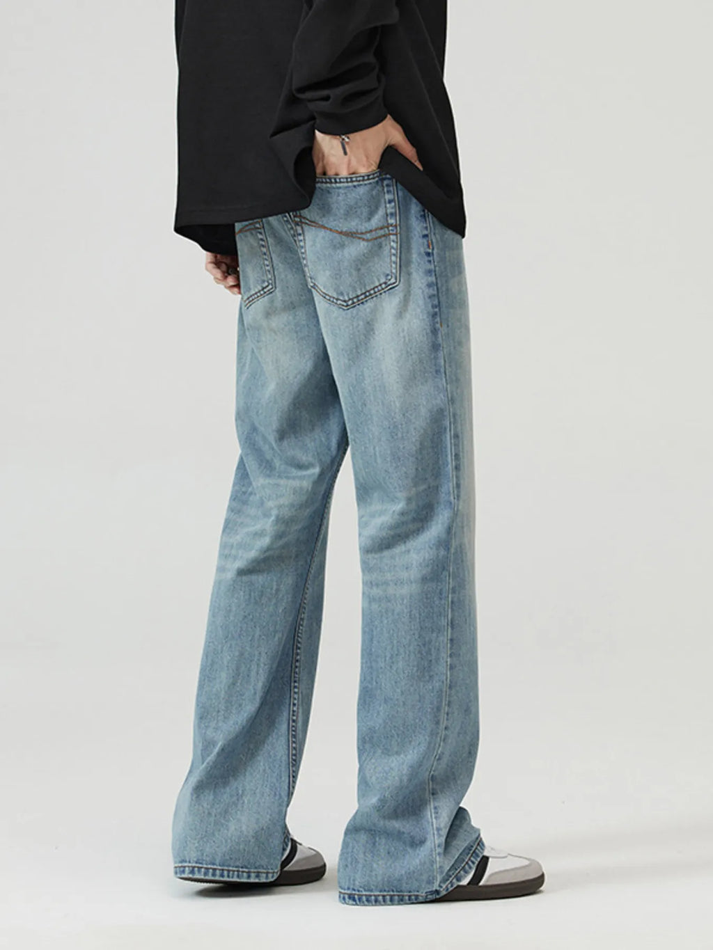 Men's Full Size Wide Leg Jeans Plus Size