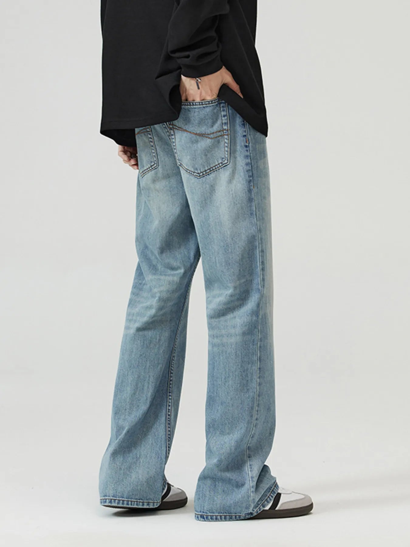 Men's Full Size Wide Leg Jeans Plus Size