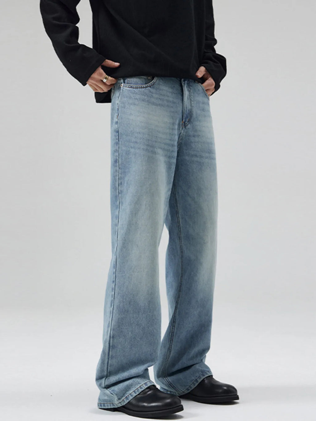 Men's Full Size Wide Leg Jeans Plus Size