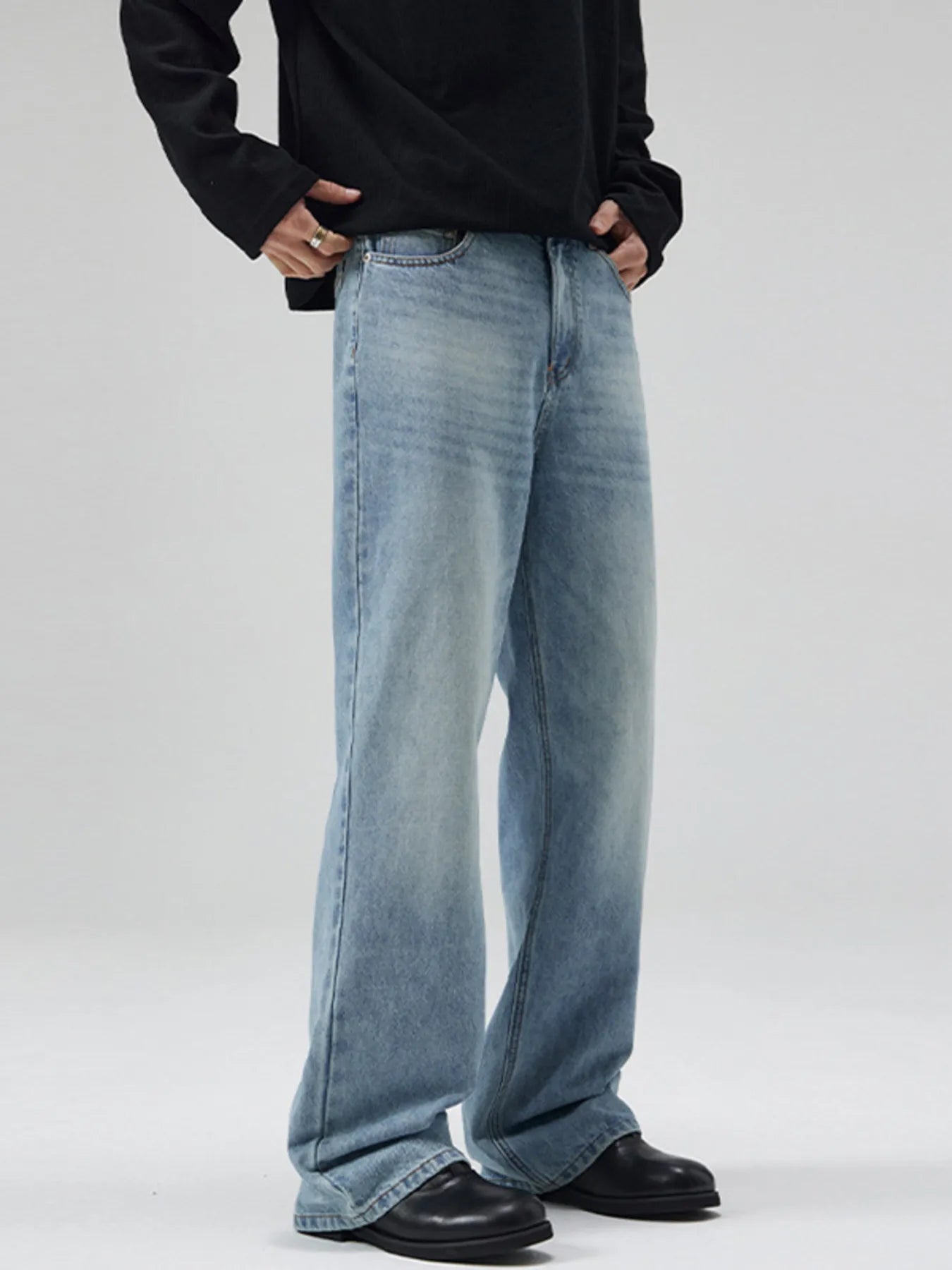Men's Full Size Wide Leg Jeans Plus Size
