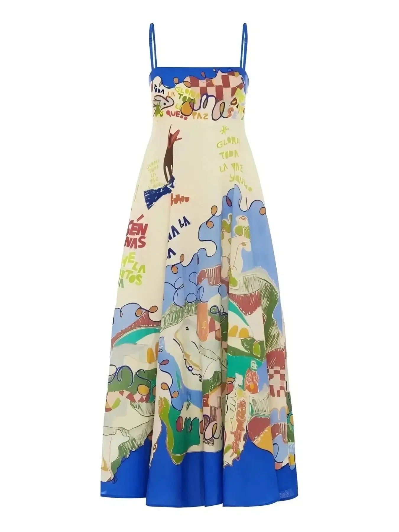 Printed Square Neck Cami Dress