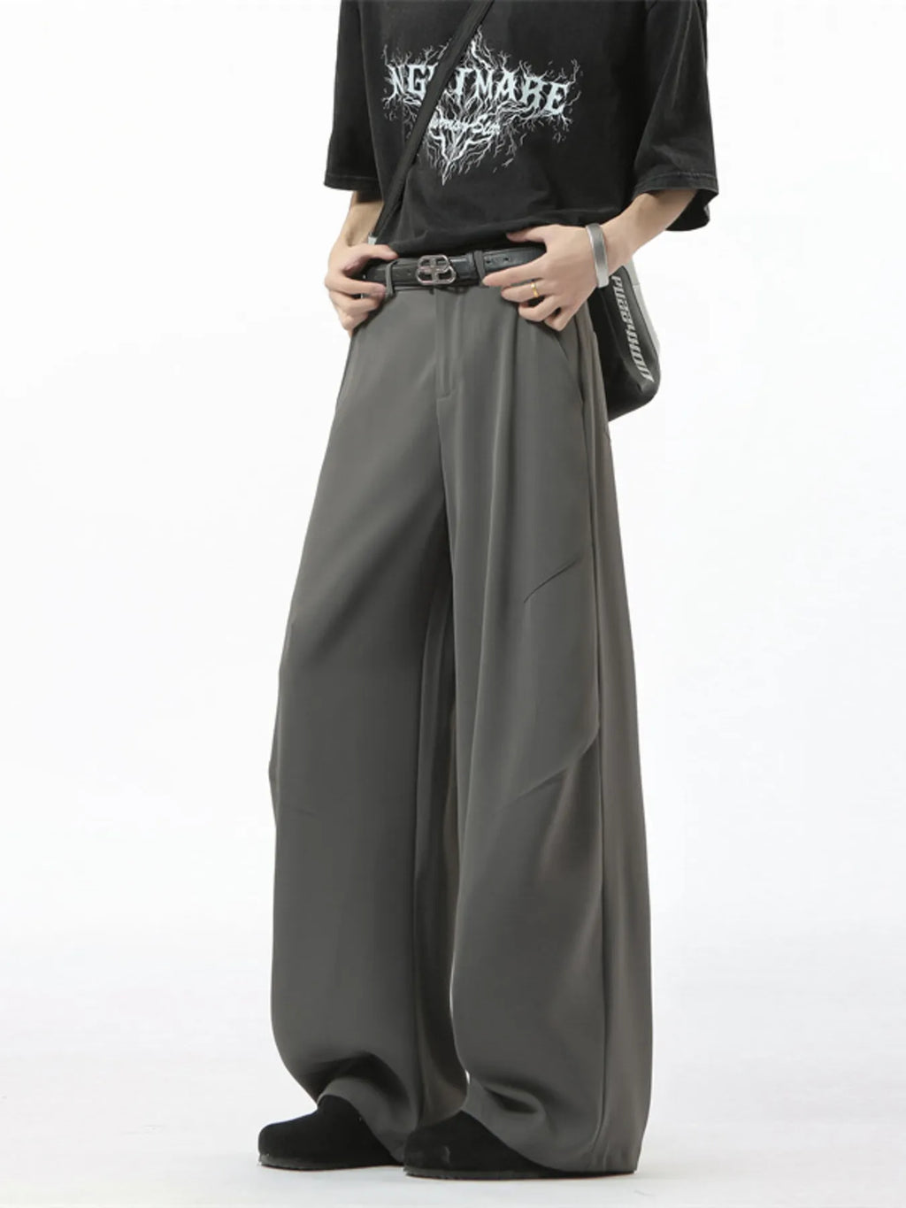 Men's Full Size Wide Leg Pants Plus Size