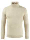 Men's Plus Size Turtleneck Long Sleeve Sweater