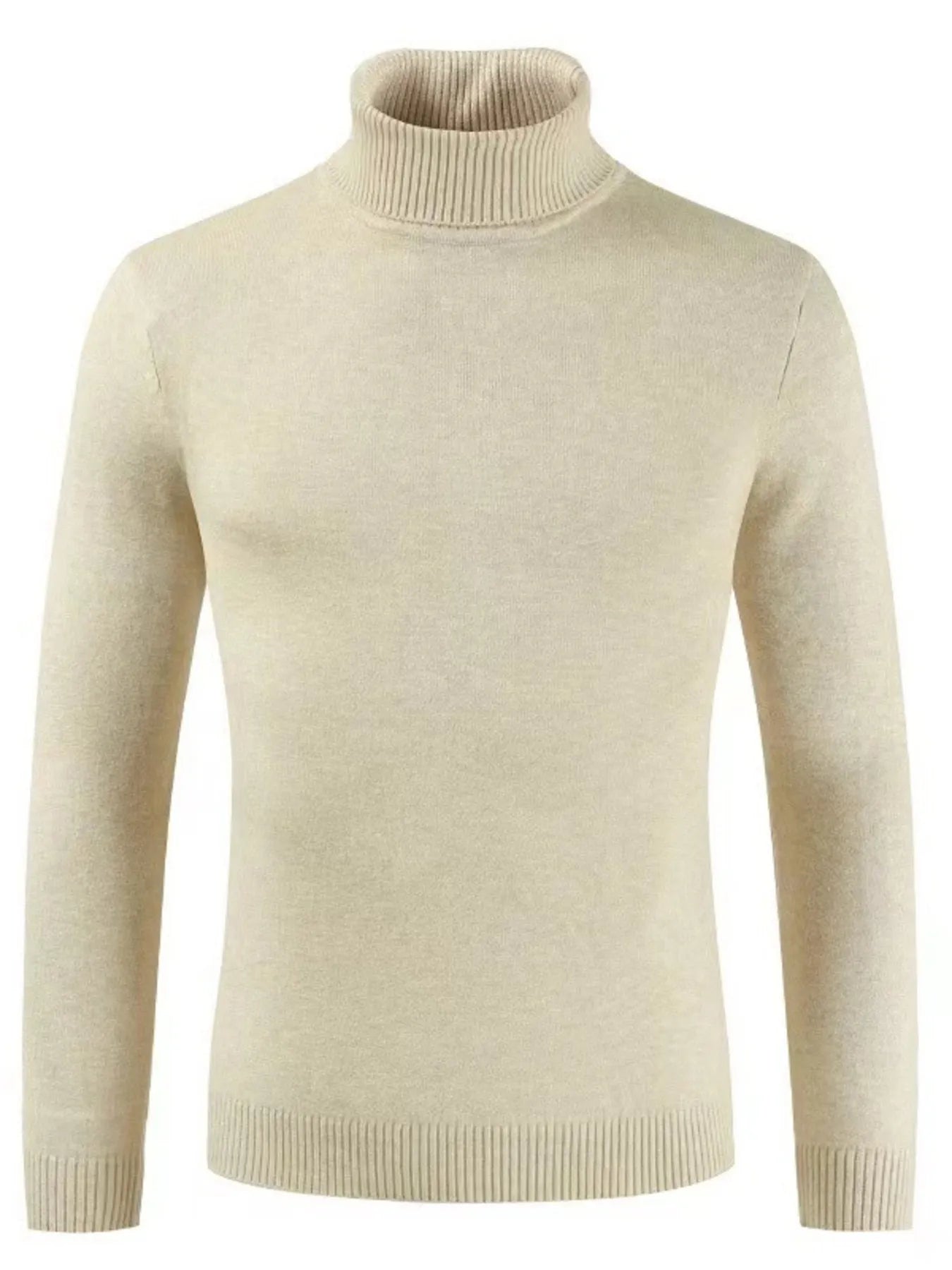 Men's Plus Size Turtleneck Long Sleeve Sweater