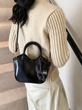 Leather Cat Charm Crossbody Bag